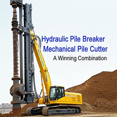 Hydrauliczny kruszarka pali z skokiem 180mm, ciśnieniem 32MPa i przepływem oleju 200L/min dla efektywnego kruszenia pali